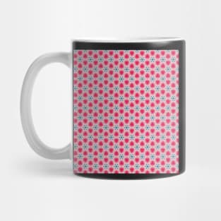 Pink and Blue Abstract Geometric Pattern Mug